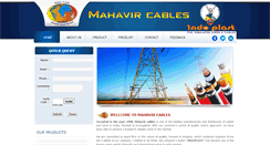 Desktop Screenshot of mahavircables.com