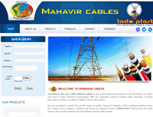 Tablet Screenshot of mahavircables.com